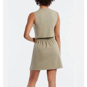 Public Rec Pima Cotton Dress Open Back Washed Olive Green Go-To Tank Casual